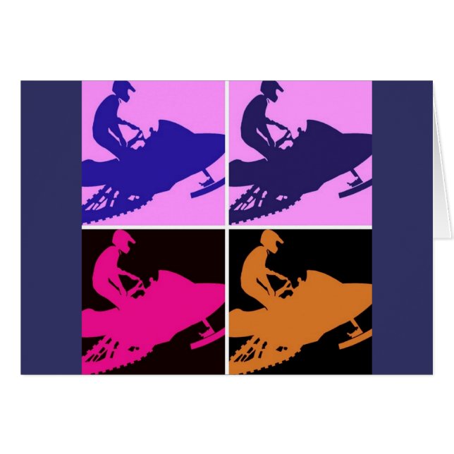 スノーモービルポップ・アートのアート (正面横)