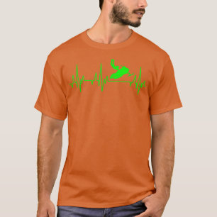 スノーモービルモータースレッジスノーモーターサイクルハートビート Tシャツ