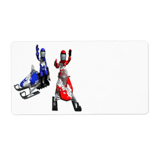 スノーモービルレース ラベル