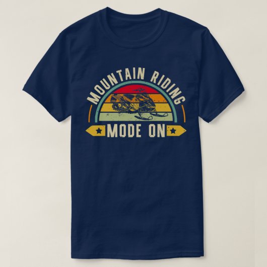 スノーモービル乗馬そり山乗りモード Tシャツ (デザイン正面)