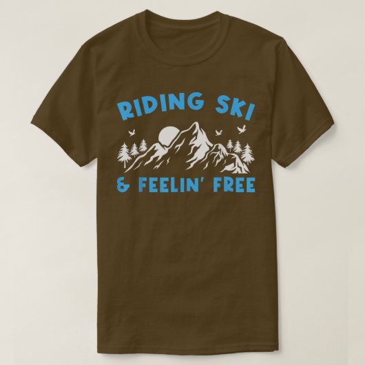 スノーモービル乗馬スキー&感じズフリー Tシャツ (デザイン正面)