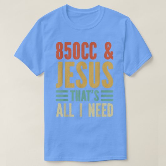 スノーモービル乗馬850CC & Jesus Tha's All I Need Tシャツ (デザイン正面)