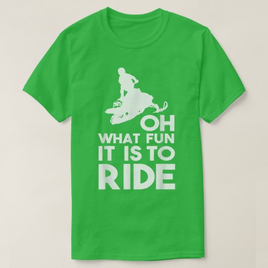 スノーモービル乗馬 Tシャツ (デザイン正面)