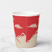 スノーモービル冬をテーマにした男の子の誕生日パーティー 紙コップ (右)