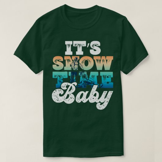 スノーモービル及びモータスノーモービルスレッド Tシャツ (デザイン正面)