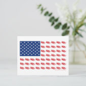 スノーモービル国旗 ポストカード (スタンド正面)