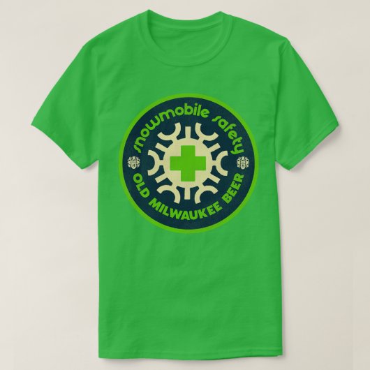 スノーモービル安全レトロ70年代オールドミルウォーキー Tシャツ (デザイン正面)