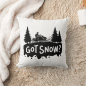 スノーモービル得 – 雪 クッション (ブランケット)