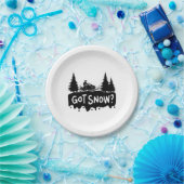 スノーモービル得 – 雪 ペーパープレート (パーティー)