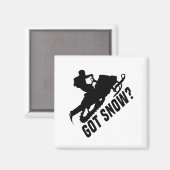 スノーモービル得- Snow Snowmobile Gives マグネット (正面/裏面)