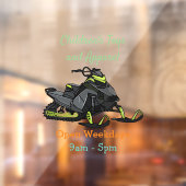 スノーモービル漫画イラストレーション ウィンドウサイン (シート2)