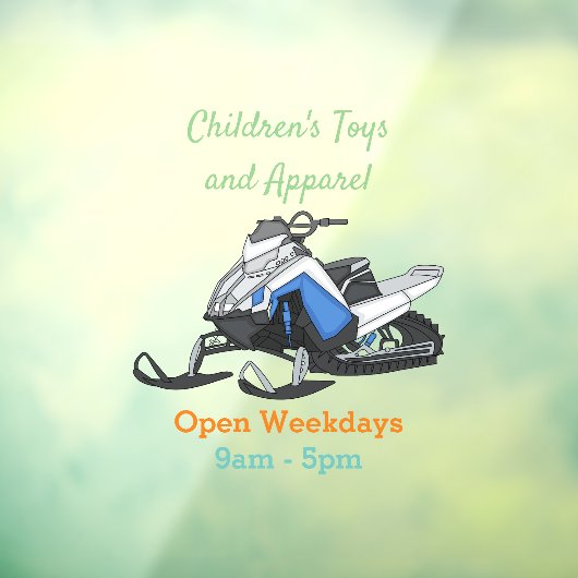 スノーモービル漫画イラストレーション ウィンドウサイン (シート3)