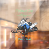 スノーモービル漫画イラストレーション ウィンドウサイン (シート2)