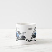 スノーモービル漫画イラストレーション エスプレッソカップ (正面)