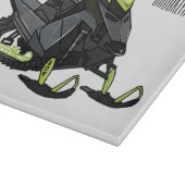 スノーモービル漫画イラストレーション カッティングボード (角)