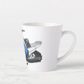 スノーモービル漫画イラストレーション カフェラテマグ (右)