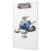 スノーモービル漫画イラストレーション クリップボード (左)