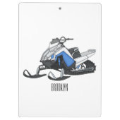 スノーモービル漫画イラストレーション クリップボード (裏面)