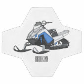 スノーモービル漫画イラストレーション サッカーボール (フラット)