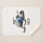 スノーモービル漫画イラストレーション シェルパブランケット (正面(横))