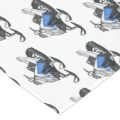 スノーモービル漫画イラストレーション ショートテーブルランナー (コーナー)