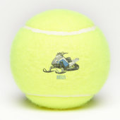 スノーモービル漫画イラストレーション テニスボール (裏面)