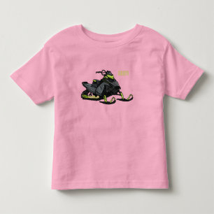 スノーモービル漫画イラストレーション トドラーTシャツ
