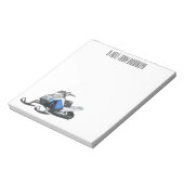 スノーモービル漫画イラストレーション ノートパッド (回転)