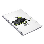 スノーモービル漫画イラストレーション ノートブック (右側)