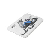 スノーモービル漫画イラストレーション バスマット (アングル)