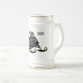 スノーモービル漫画イラストレーション ビールジョッキ (正面右)