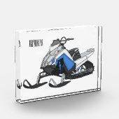 スノーモービル漫画イラストレーション フォトブロック (左)