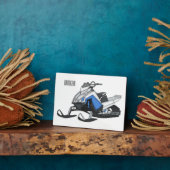 スノーモービル漫画イラストレーション フォトプラーク (側面)