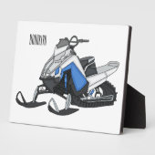 スノーモービル漫画イラストレーション フォトプラーク (側面)