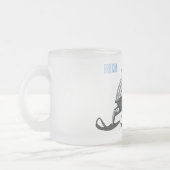 スノーモービル漫画イラストレーション フロストグラスマグカップ (左)