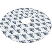 スノーモービル漫画イラストレーション ブラッシュドポリエステルツリースカート (アングル)