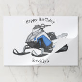 スノーモービル漫画イラストレーション ペーパーパッド (折り畳み)