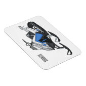 スノーモービル漫画イラストレーション マグネット (右側)