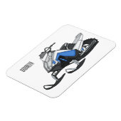 スノーモービル漫画イラストレーション マグネット (左側)