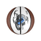 スノーモービル漫画イラストレーション ミニバスケットボール (縦)