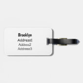 スノーモービル漫画イラストレーション ラゲッジタグ (裏面横)