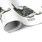 スノーモービル漫画イラストレーション ラッピングペーパー (ロールコーナー)