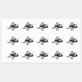 スノーモービル漫画イラストレーション ラベル