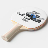 スノーモービル漫画イラストレーション 卓球ラケット (正面アングル)