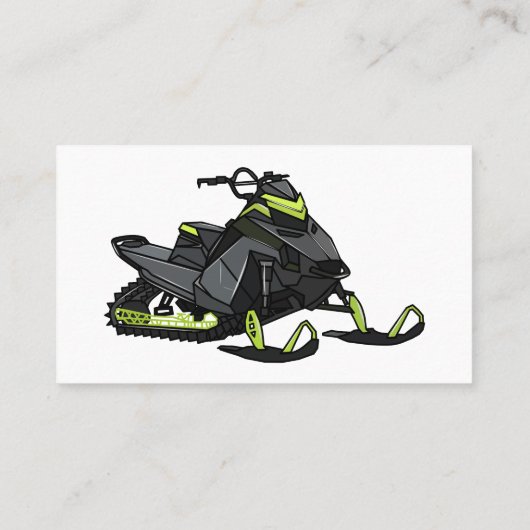 スノーモービル漫画イラストレーション 名刺 (裏面)