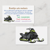 スノーモービル漫画イラストレーション 名刺 (正面/裏面)