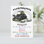 スノーモービル漫画イラストレーション 招待状 (スタンド正面)