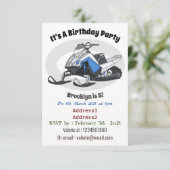 スノーモービル漫画イラストレーション 招待状 (スタンド正面)