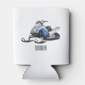 スノーモービル漫画イラストレーション 缶クーラー (裏面)