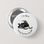 スノーモービル漫画イラストレーション 缶バッジ (正面&裏面)